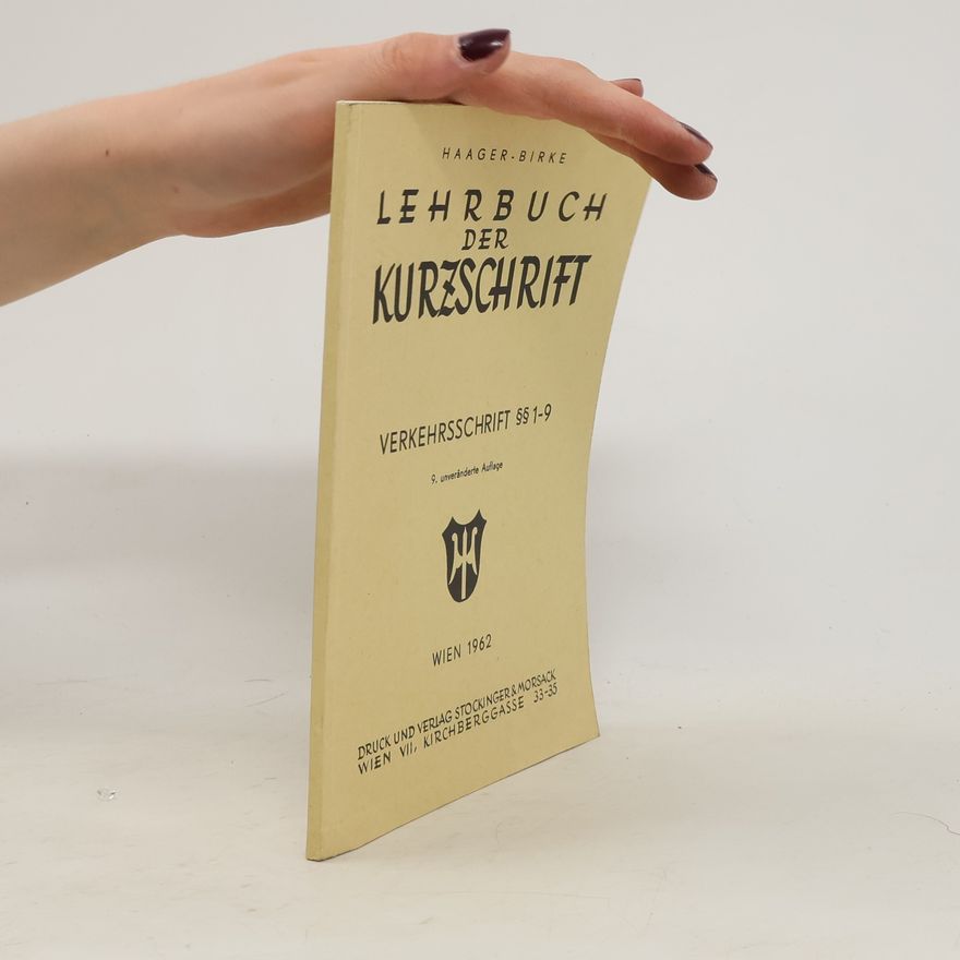 Karl Haager Lehrbuch der Kurzschrift