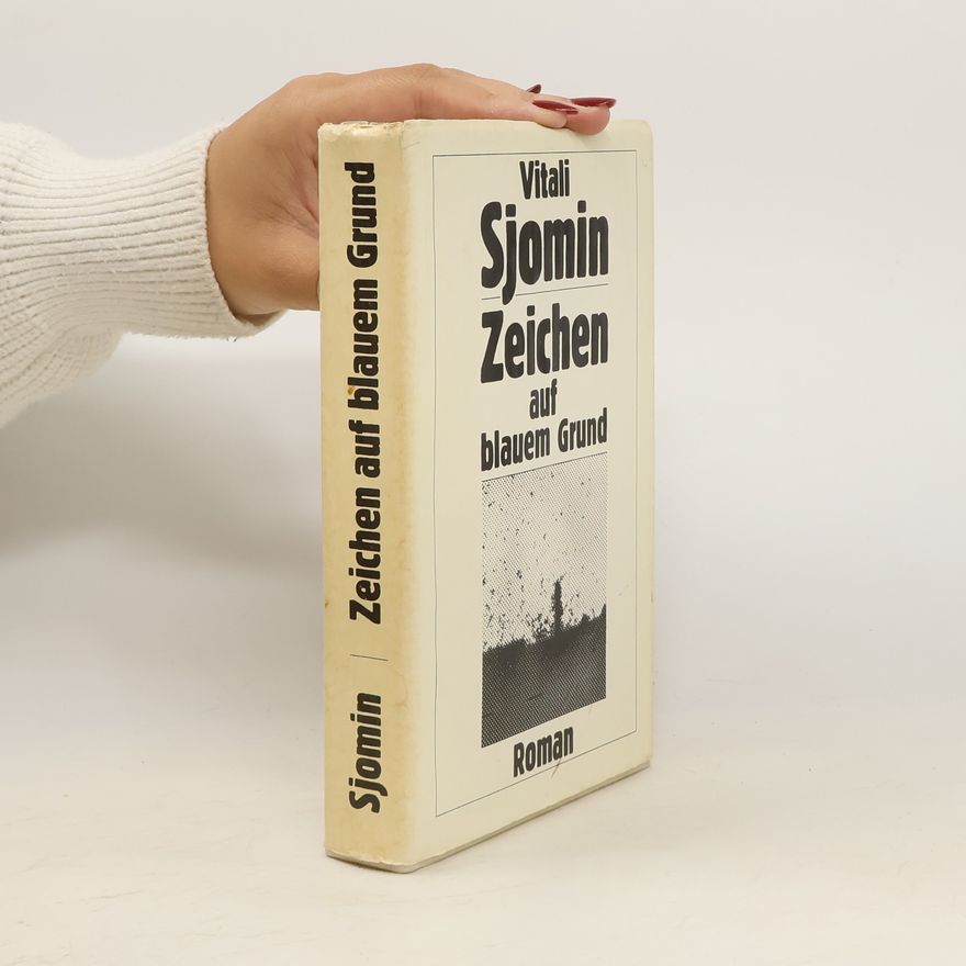 Vitali Sjomin Zeichen auf blauem Grund