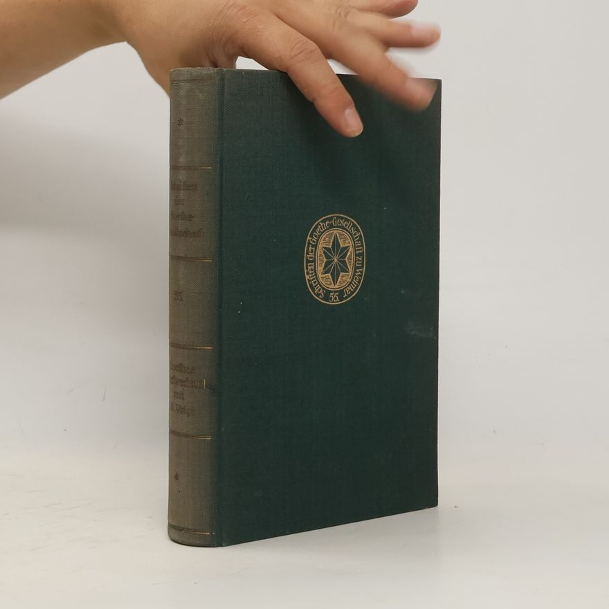 Johann Wolfgang von Goethe Goethes Briefwechsel mit Christian Gottlob Voigt III.