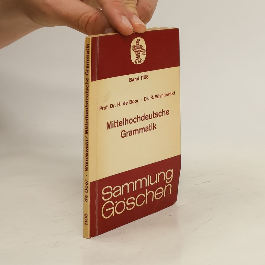 Helmut de Boor Mittelhochdeutsche Grammatik