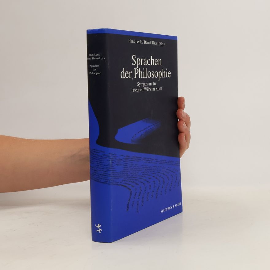 Hans Lenk Sprachen der Philosophie