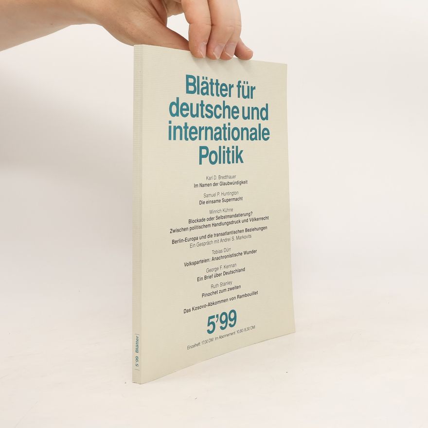 Autorenkollektiv Blätter für deutsche und internationale Politik 5'99