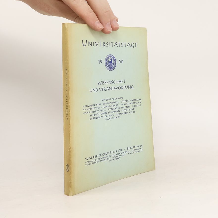 Kolektiv autorů Universitätstage 1962