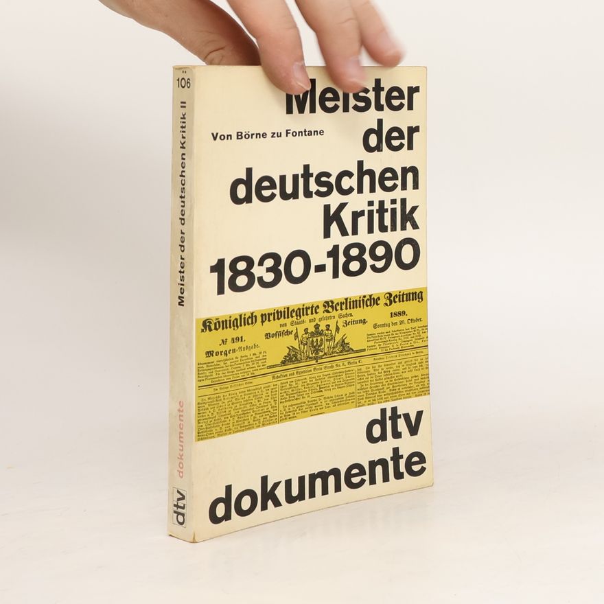 Gerhard F. Hering Meister der deutschen Kritik 1830-1890