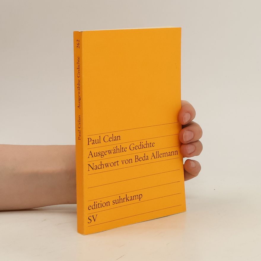 Paul Celan Ausgewählte Gedichte Nachwort Von Beda Allemann