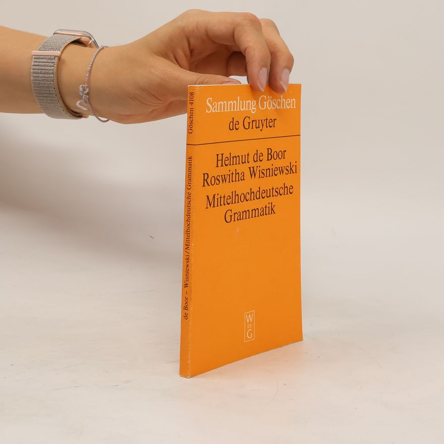 Helmut de Boor Mttelhochdeutsche Grammatik