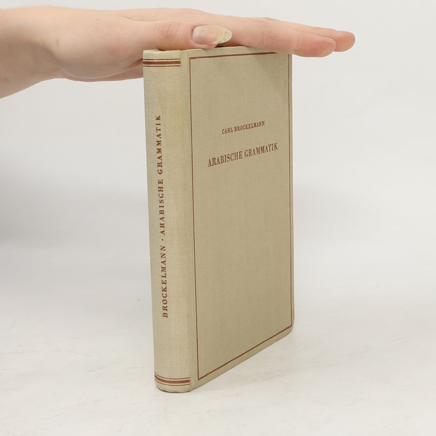 Carl Brockelmann Arabische Grammatik