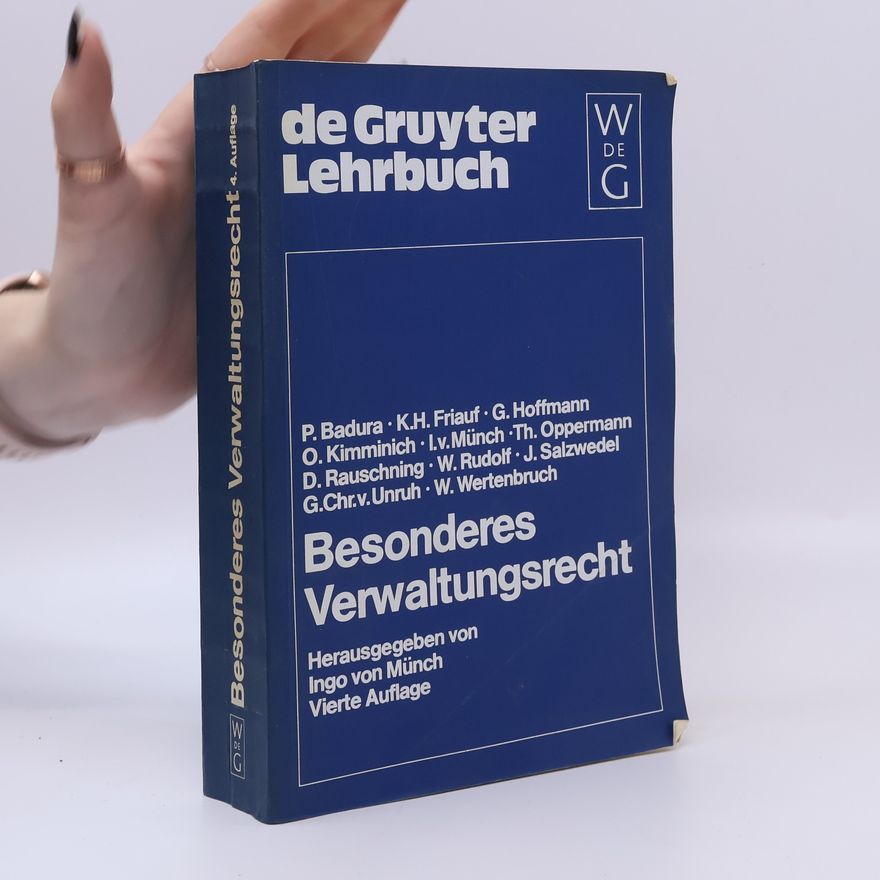 Peter Badura Besonderes Verwaltungsrecht
