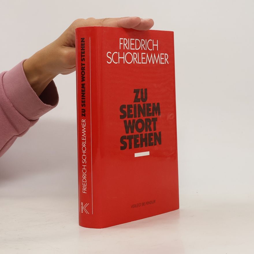 Friedrich Schorlemmer Zu seinem Wort stehen