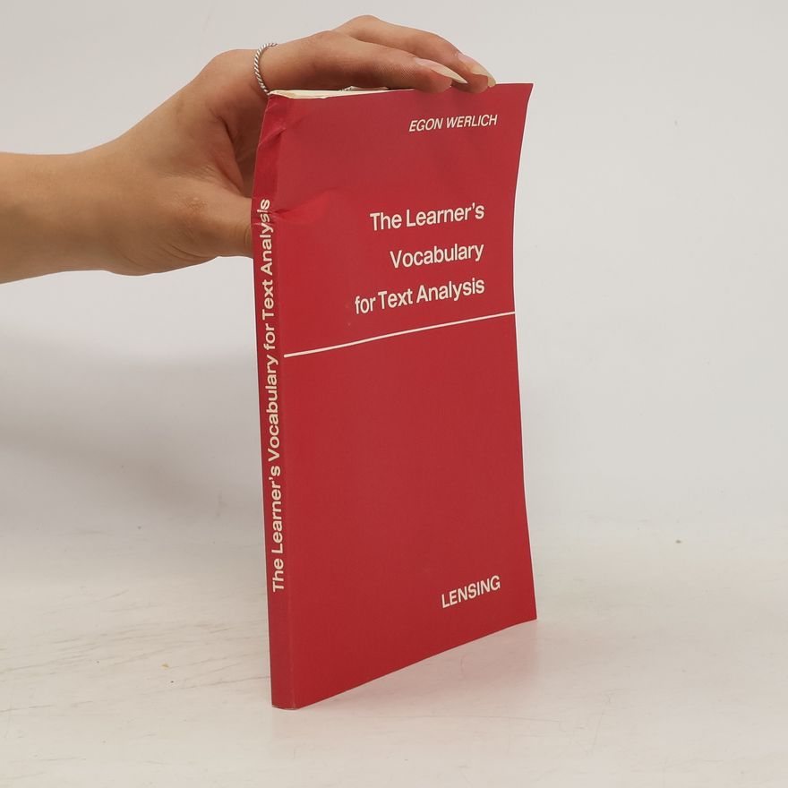 Egon Werlich The Learner's Vocabulary for Text Analysis Lensing