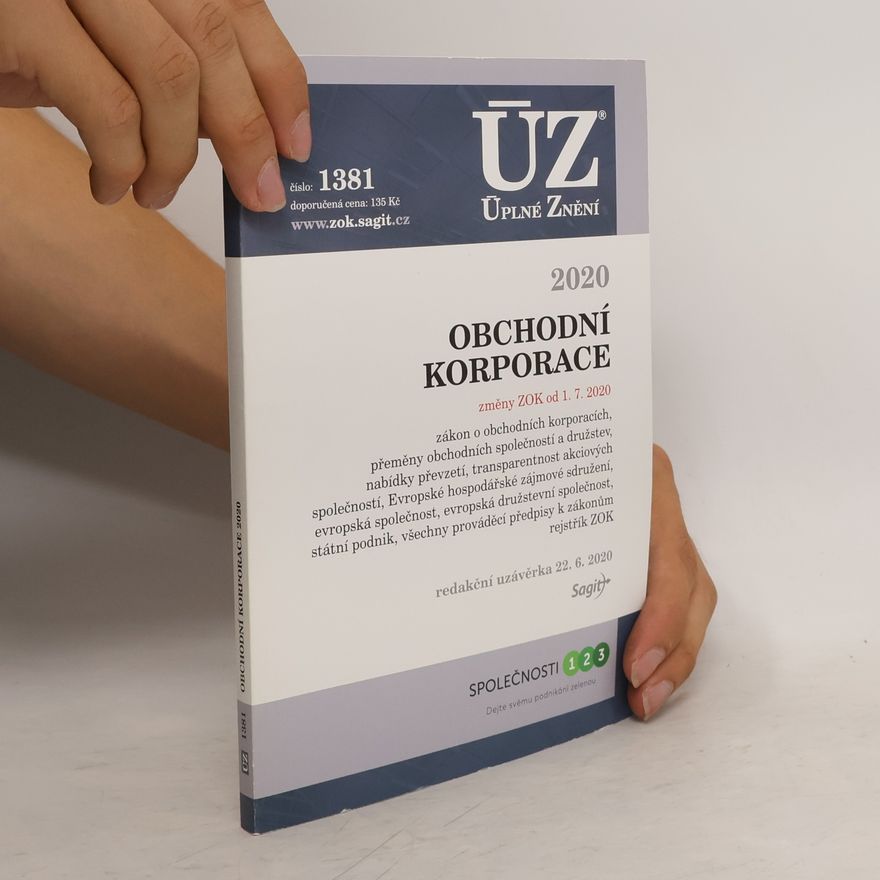 Kolektiv autorů ÚZ 1381 Obchodní korporace 2020