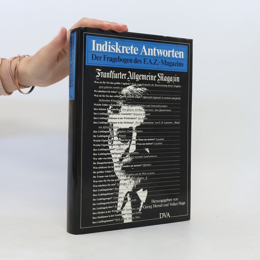 Georg Hensel Indiskrete Antworten