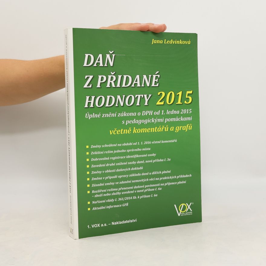 Jana Ledvinková Daň z přidané hodnoty 2015