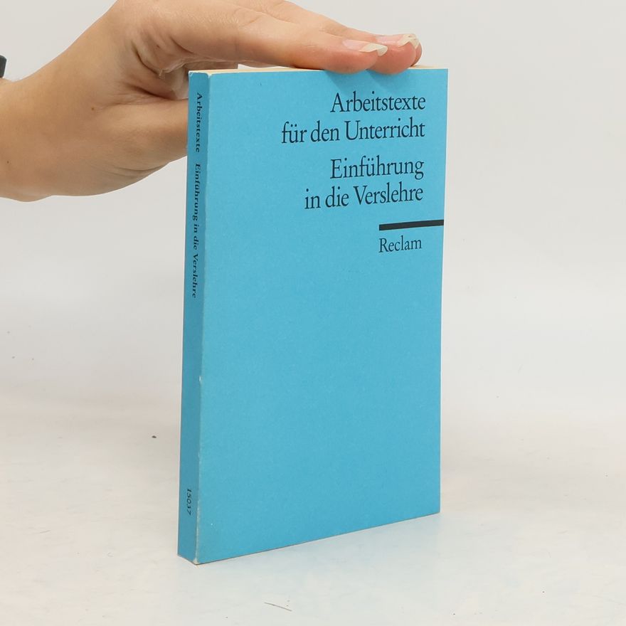 Hans Dieter Gelfert Einführung in die Verslehre