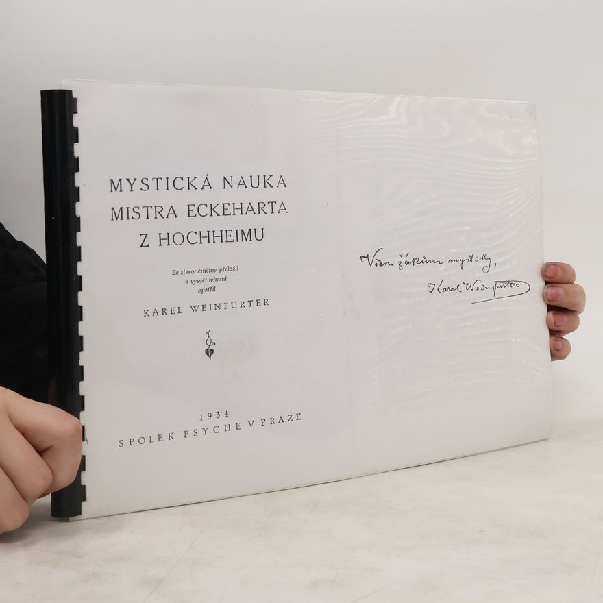 Karel Weinfurter Mystická nauka mistra Eckeharta z Hochheimu