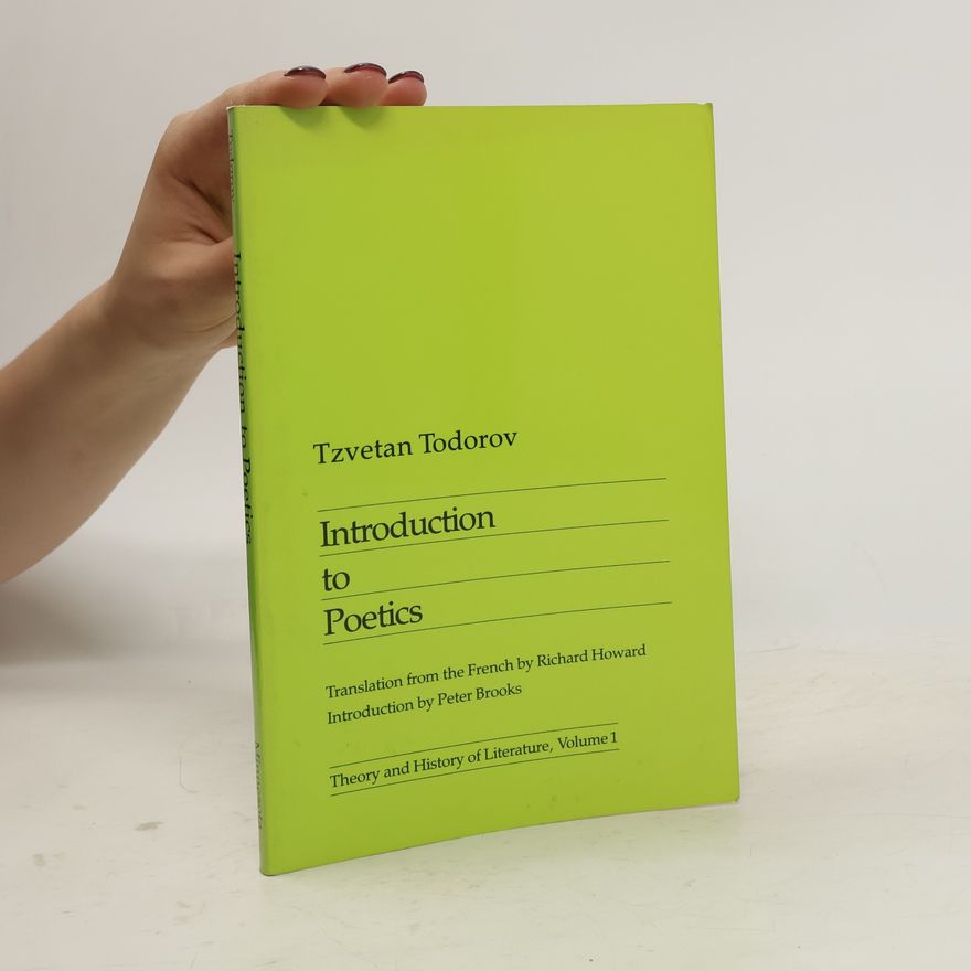 Tzvetan Todorov Introduction to Poetics