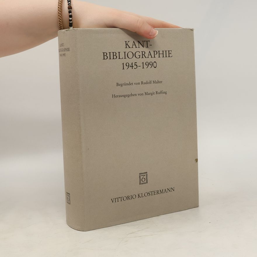 Margit Ruffing Kant-Bibliographie 1945-1990