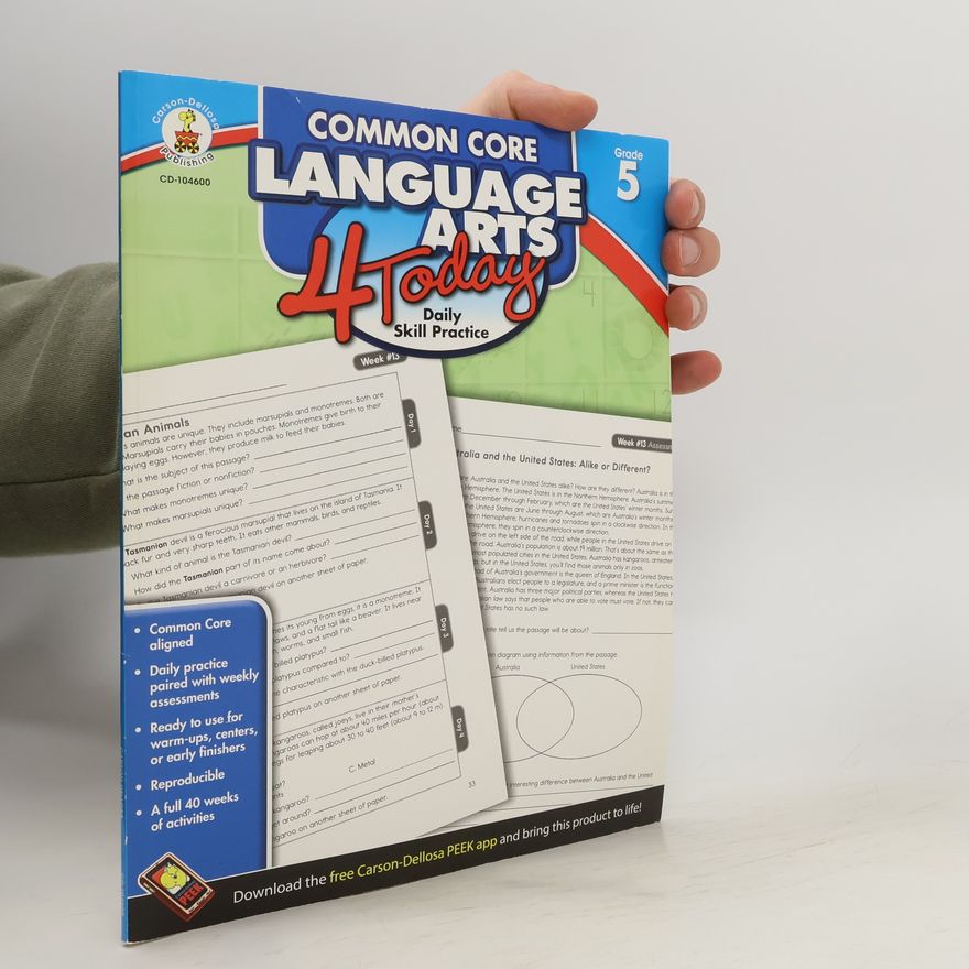 Carson-Dellosa Publishing Common Core Language Arts 4 Today, Grade 5