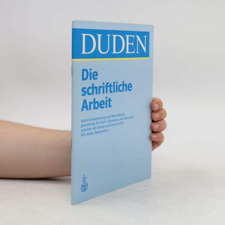 Klaus Poenicke Duden - die schriftliche Arbeit