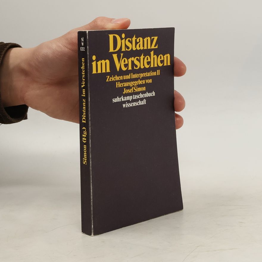 Josef Šimon Distanz im Verstehen