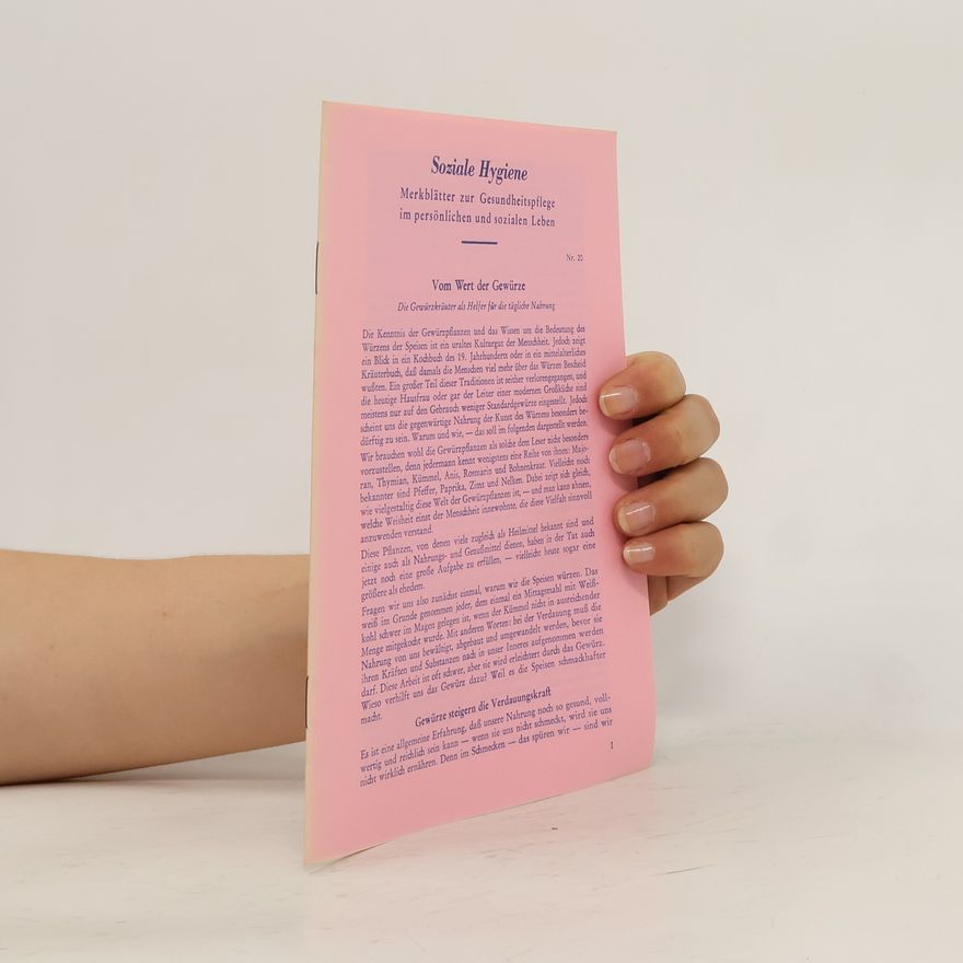 Various authors Soziale Hygiene