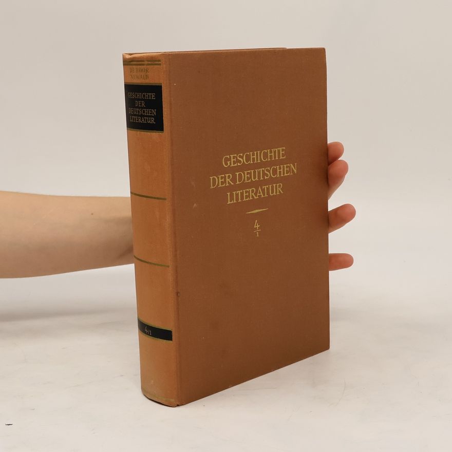 Helmut de Boor Geschichte der Deutschen Literatur 4/1