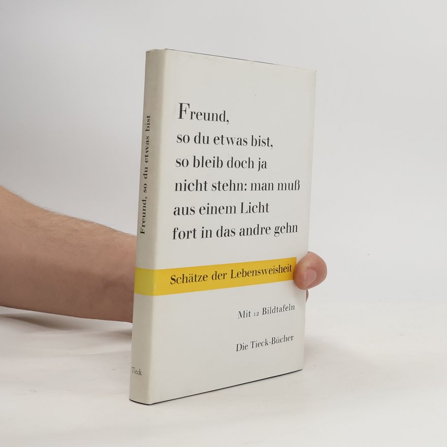Various authors Freund, so du etwas bist, so bleib doch ja nicht stehn, man muss aus einem Licht fort in das andre gehn