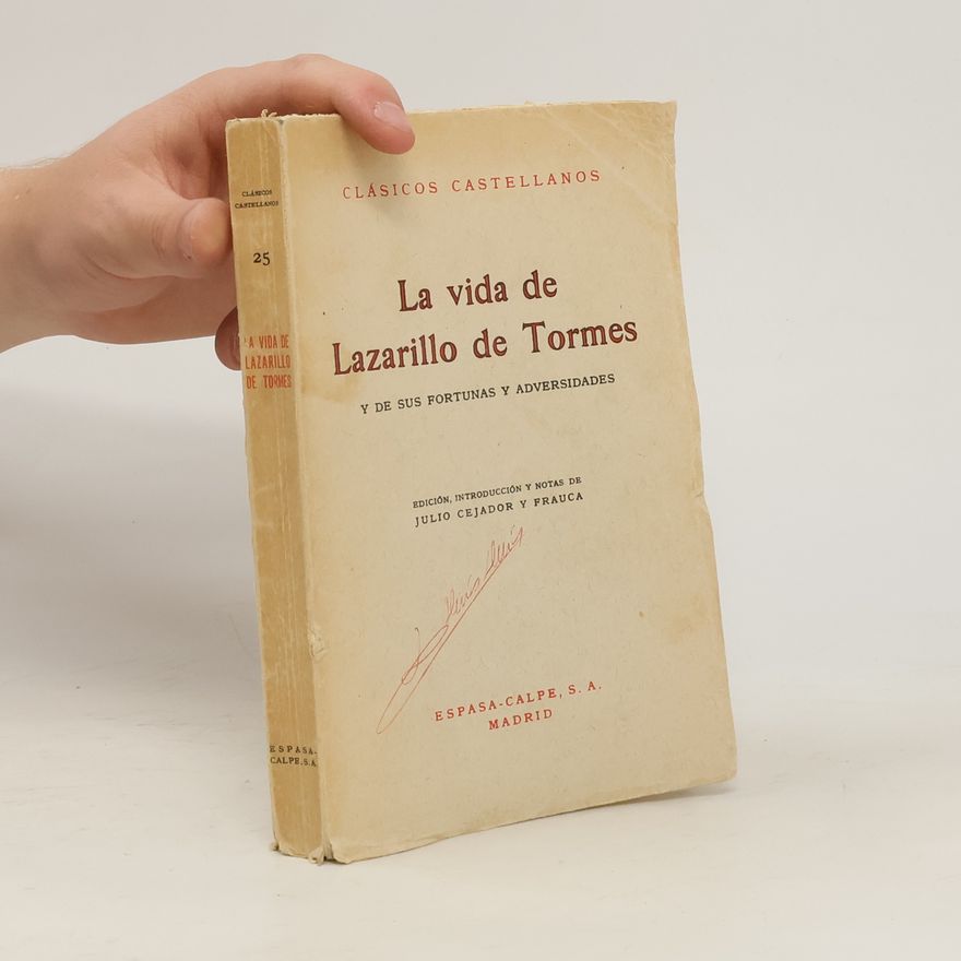 Julio Cejador La vida de Lazarillo de Tormes