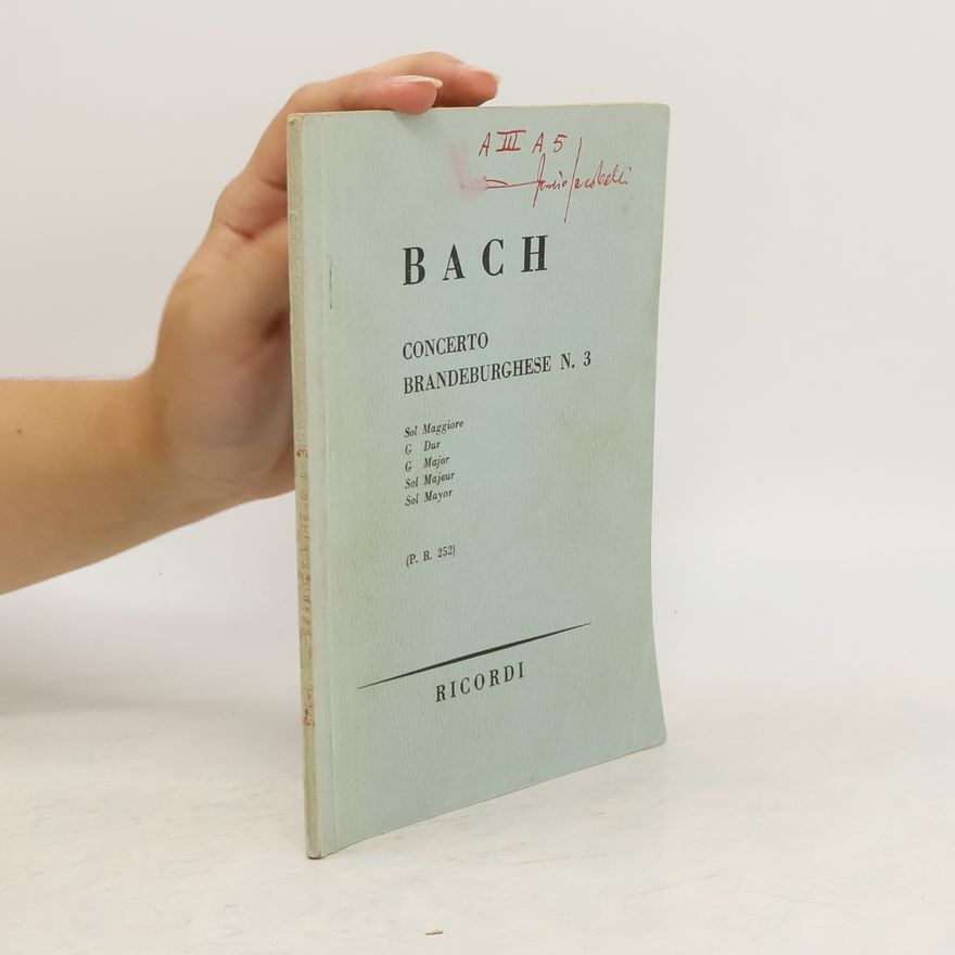 Johan Sebastian Bach Bach concerto brandeburghese N. 3