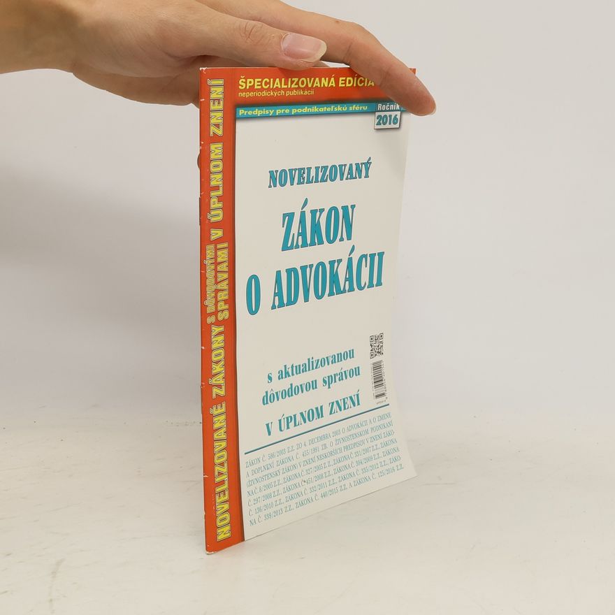 Collectif d'auteurs Novelizovaný zákon o advokácii