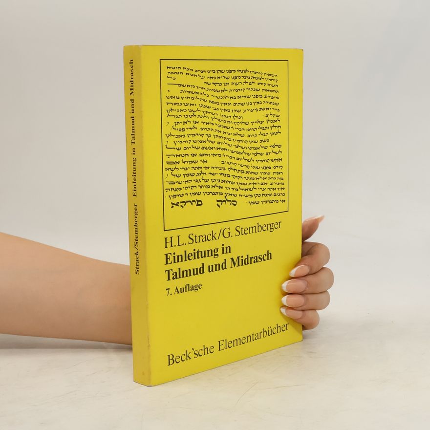 Hermann Strack Einleitung in Talmud und Midrasch