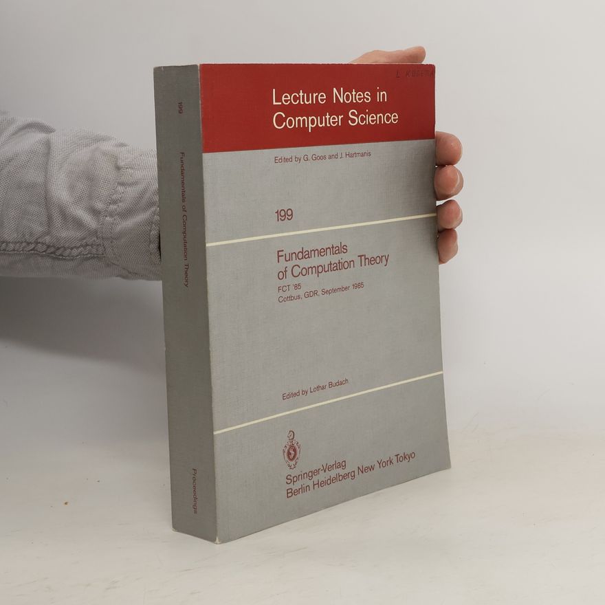 Lothar Budach Fundamentals of Computation Theory