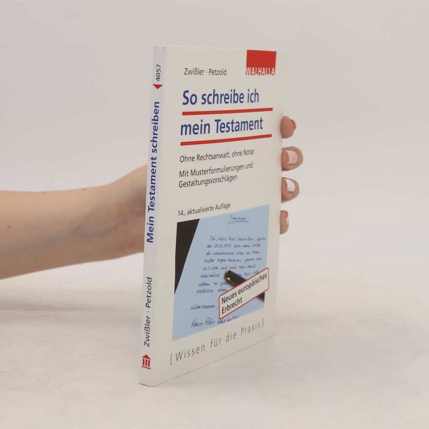 Finn Zwißler So schreibe ich mein Testament