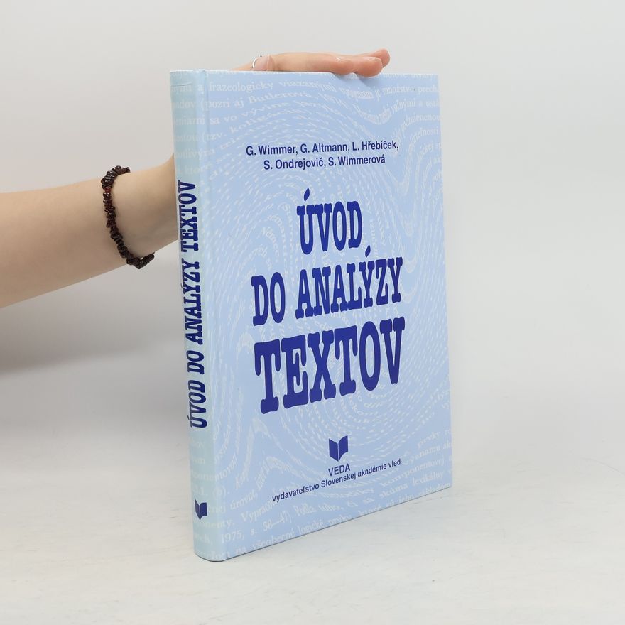 Gejza Wimmer Úvod do analýzy textov