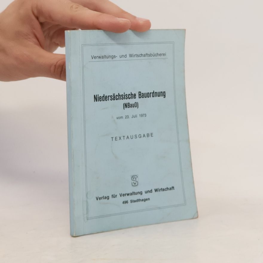 Autorenkollektiv Niedersächsische Bauordnung (NBauO)