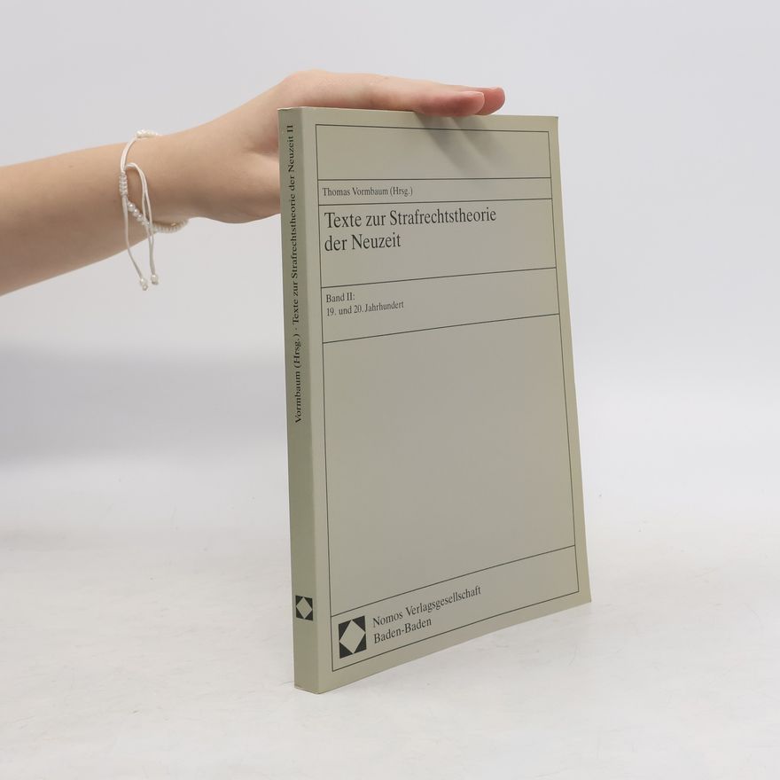 Autorenkollektiv Texte zur Strafrechtstheorie der Neuzeit