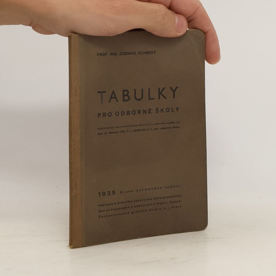 Zdenko Schmidt Tabulky pro odborné školy