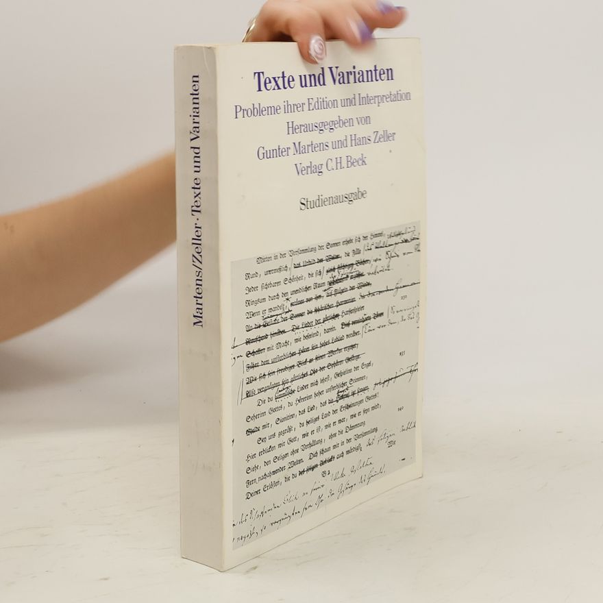 Hans Zeller Texte und Varianten