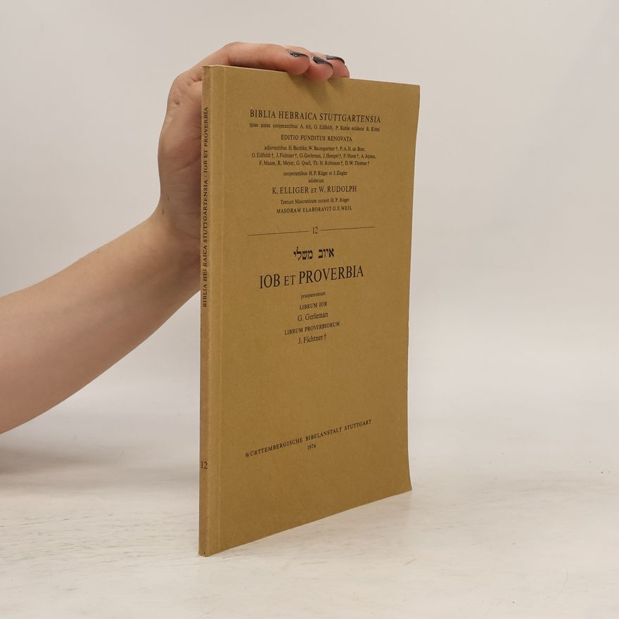 Gillis Gerleman Biblia Hebraica Stuttgartensia 12