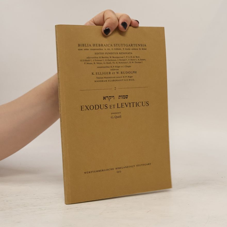 Autorenkollektiv Biblia Hebraica Stuttgartensia