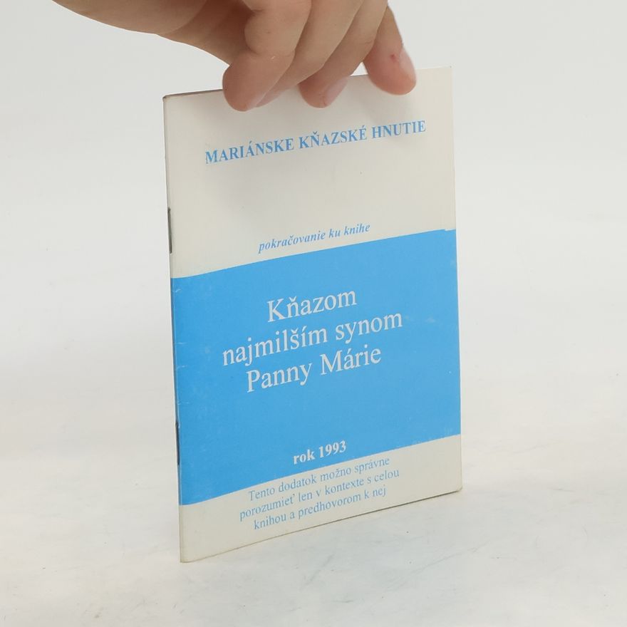 Various authors Kňazom najmilším synom Panny Márie