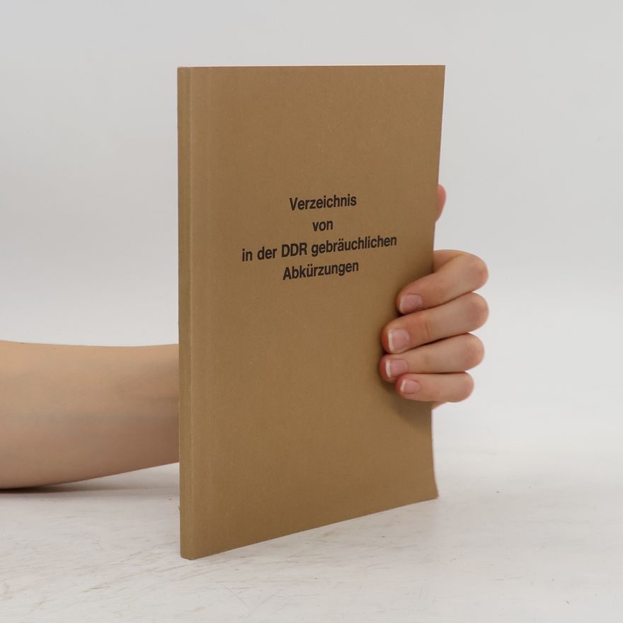 AA.VV. Verzeichnis von in der DDR gebräuchlichen Abkürzungen