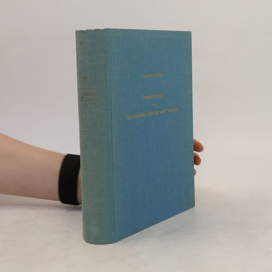 Hermann Menge Repetitorium der lateinischen Syntax und Stilistik