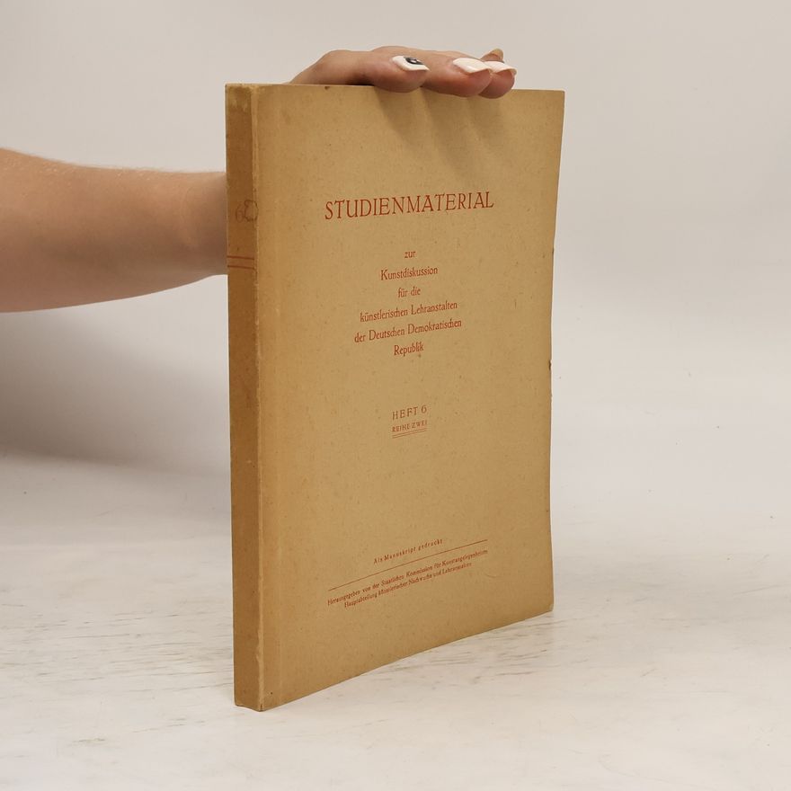 AA.VV. Studienmaterial zur Kunstdiskussion für die künstlerischen Lehranstalten der DDR