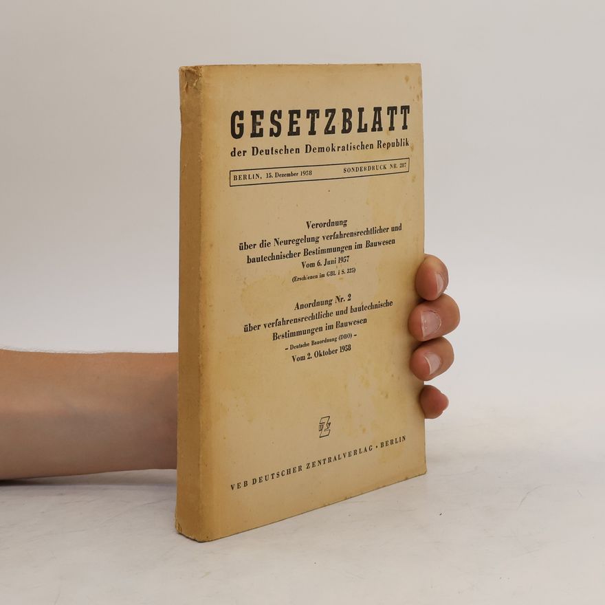 Kolektív autorov Gesetzblatt der Deutschen Demokratischen Republik