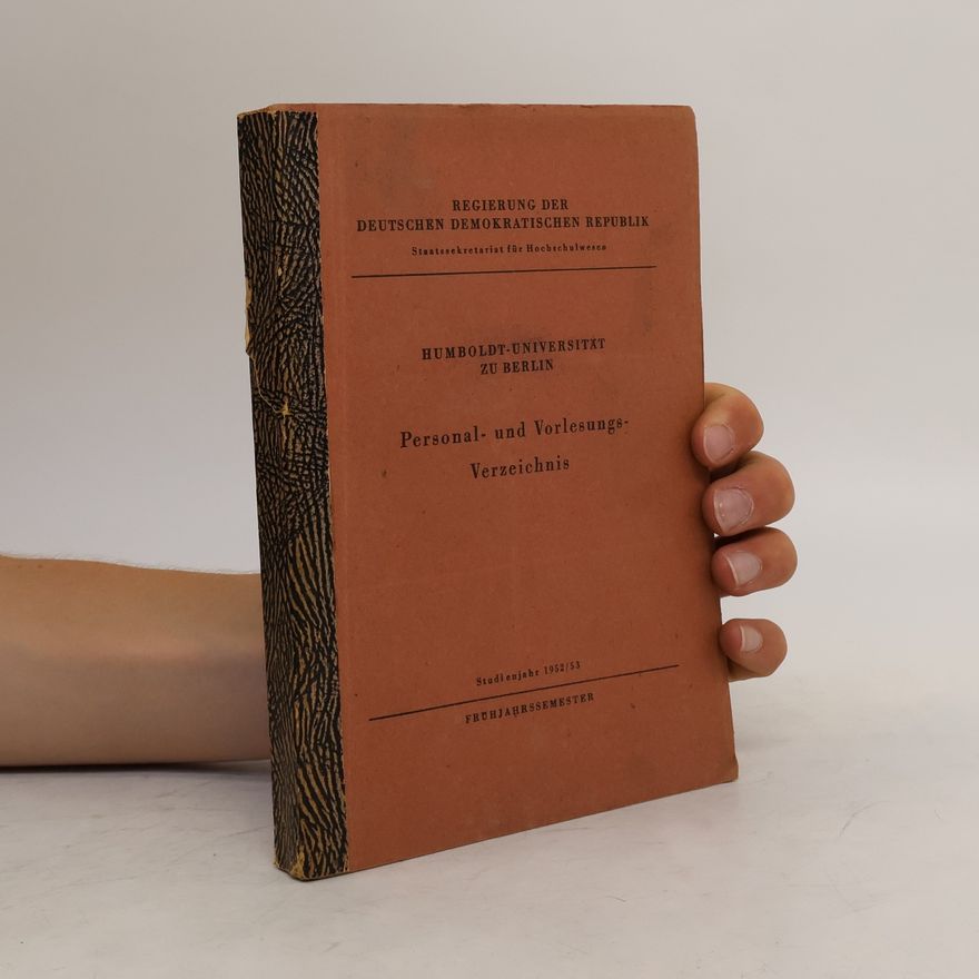 Kolektiv autorů Personal- und Vorlesungsverzeichnis