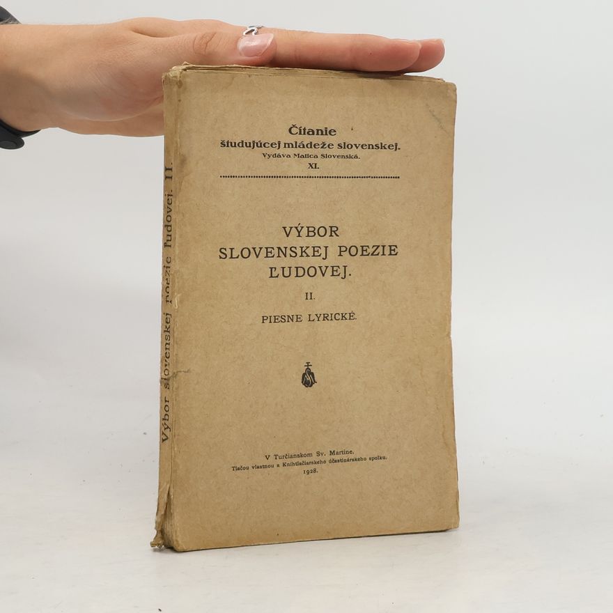 Various authors Výbor slovenskej poezie ľudovej II.