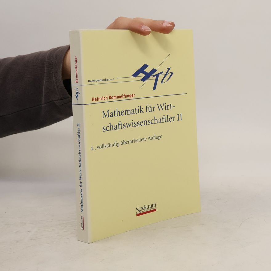 Heinrich Rommelfanger Mathematik für Wirtschaftswissenschaftler