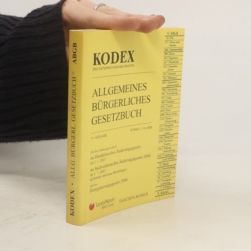Franz Mohr Kodex. Allgemeines Bürgerliches Gesetzbuch