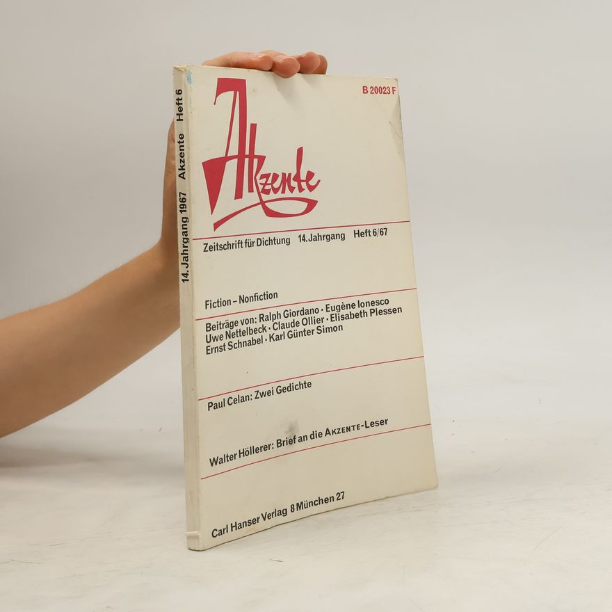 Various authors Akzente. Zeitschrift für Dichtung 6/1967